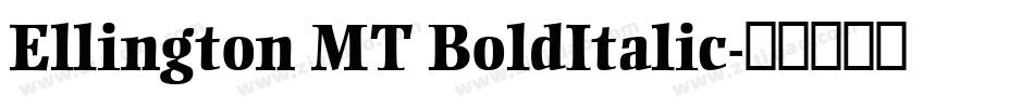 Ellington MT BoldItalic字体转换